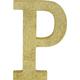 Glitter Gold Letter P Sign